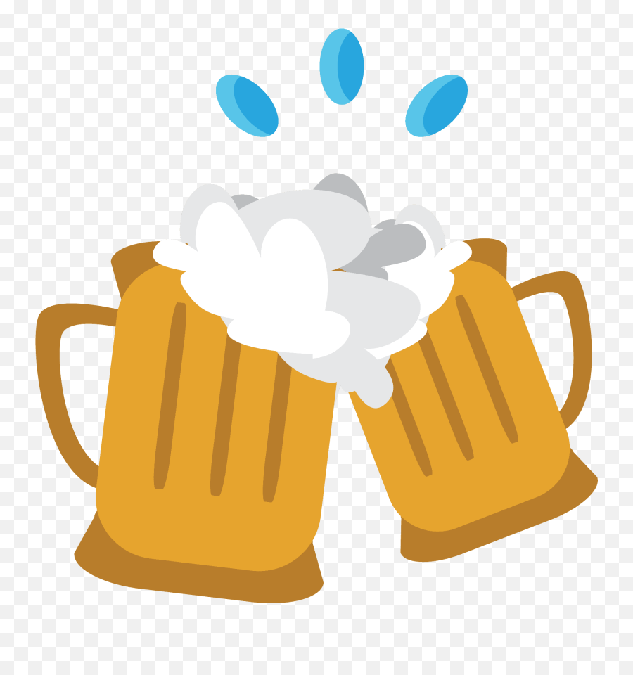 Clinking Beer Mugs Emoji Clipart - Beer,Emoji Mugs