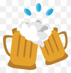 Clinking Beer Mugs Emoji Clipart - Beer,Emoji Mugs