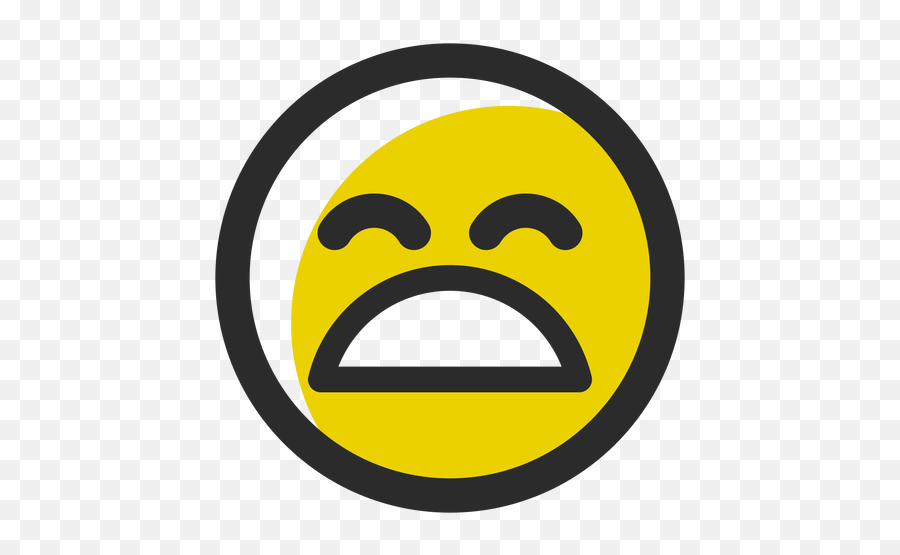 Tired Colored Stroke Emoticon - Happy Emoji,Tired Emotion