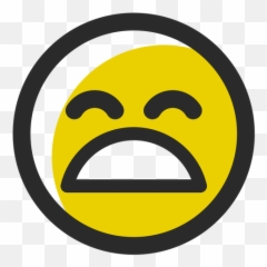 Tired Colored Stroke Emoticon - Happy Emoji,Tired Emotion