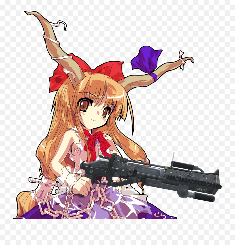 Oh Hey - Touhou Suika Emoji,Meme About Emotion Using Weapons