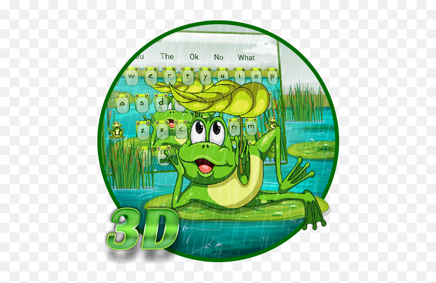 Updated 3d Live Cute Frog Nature Keyboard Theme Android - Happy Emoji,Frog News Emojis