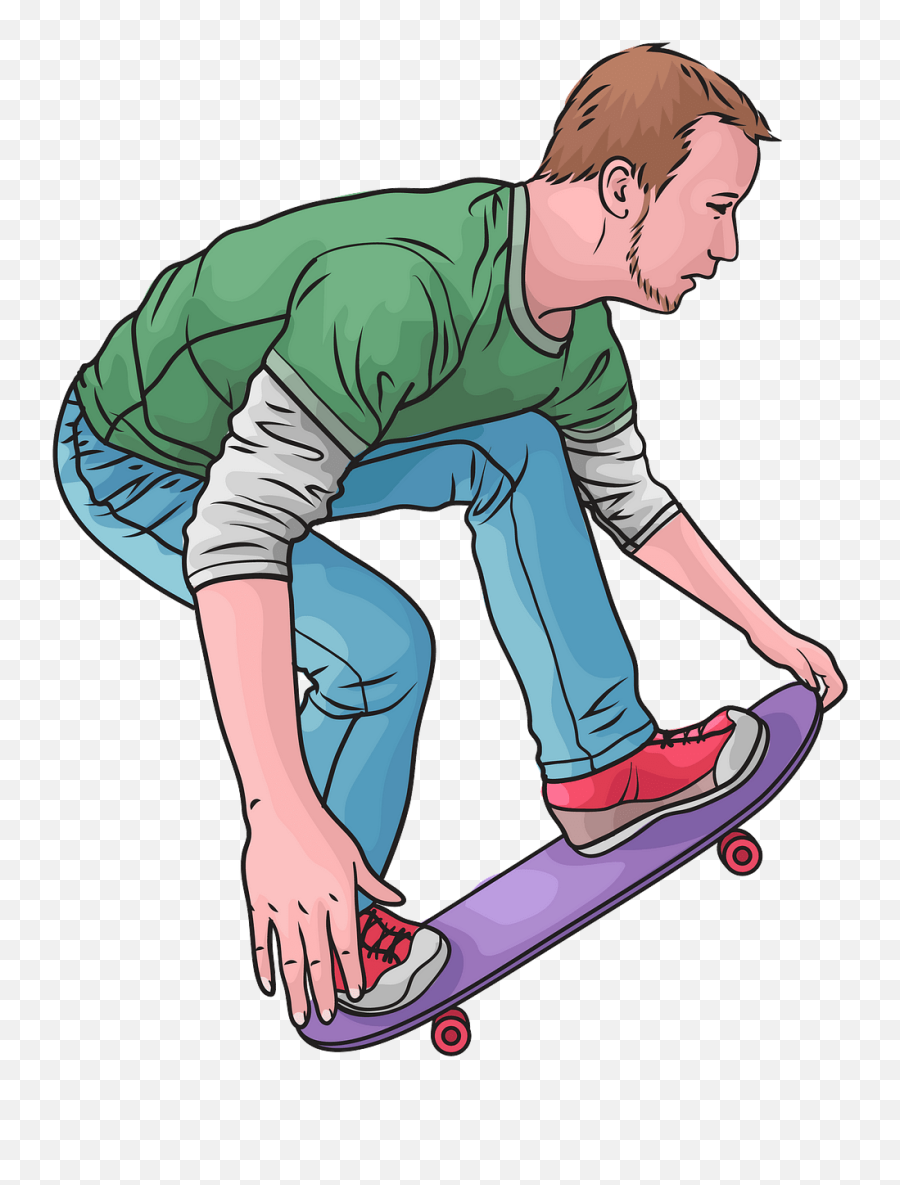 Free Skateboarding Cliparts Download Free Skateboarding - Skateboarding Clipart Free Emoji,Bird Skateboard Emojis
