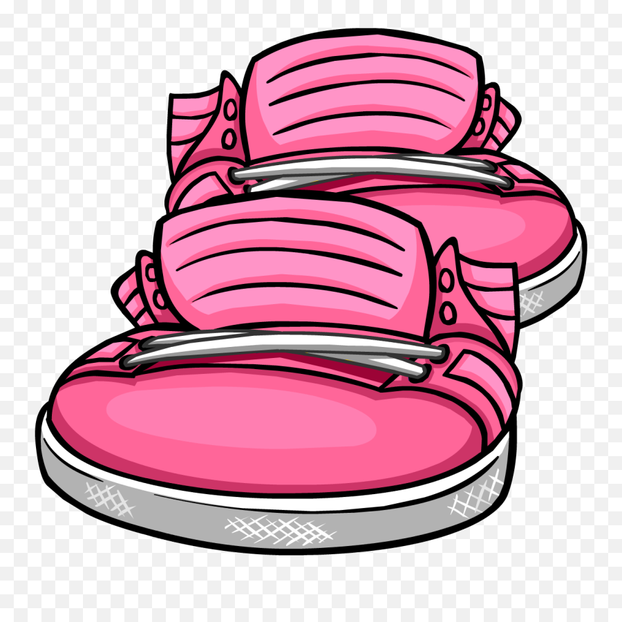 Neon Pink Sneakers - Club Penguin Pink Shoes Emoji,Sneaker Discord Emojis