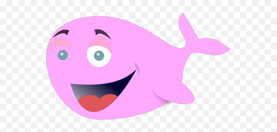 Pink Whale Clip Art At Clker - Happy Emoji,Whale Emoticon
