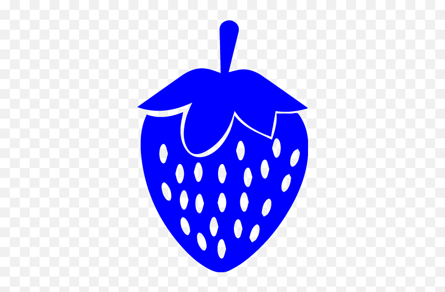 Blue Strawberry Icon - Free Blue Fruit Icons Emoji,Apple Snowflake Emoji