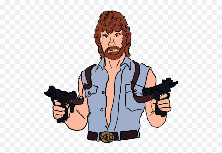 Chuck Norris Clipart - Chuck Norris Cartoon Pn Emoji,Chuck Norris Emoji