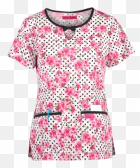 Betsey Johnson Cherry Blossom Rose Print Scrub Top Fashion Emoji,Betsey Johnson Backbacks Emoji