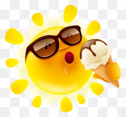 Sun Cartoon Cone Ice Cream Png Image - Transparent Sun Cartoon Png Emoji,Ice Cream Sun Cloud Emoji