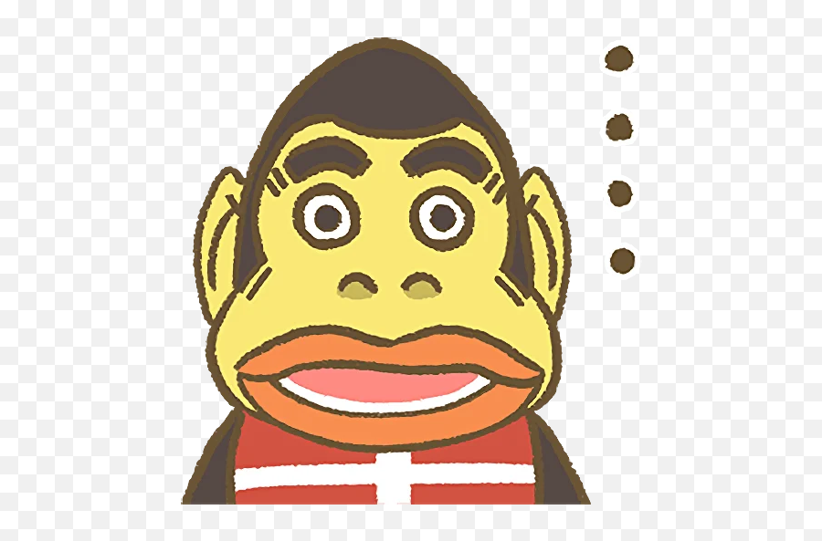 Telegram Sticker From Animal Crossing 15th Anniversary Emoji,Gorilla Face Emoji