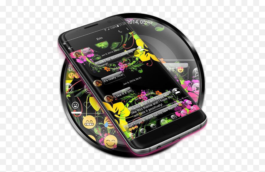Sms Messages Glass Black Flower Theme U2013 Apps Bei Google Play Emoji,Wilt Rose Emoji