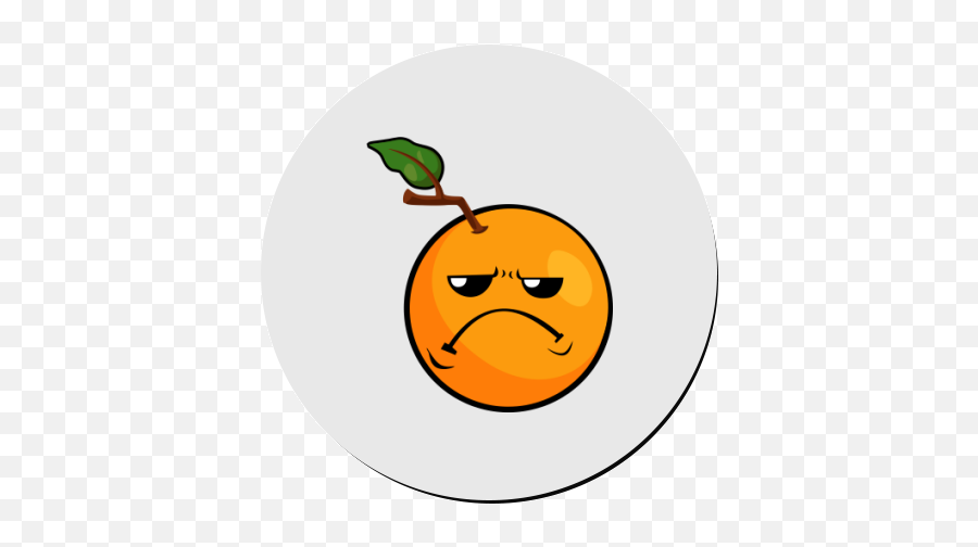 Orange Personalised Round Mousepad With Photo Printing Emoji,Emoticon Mouse