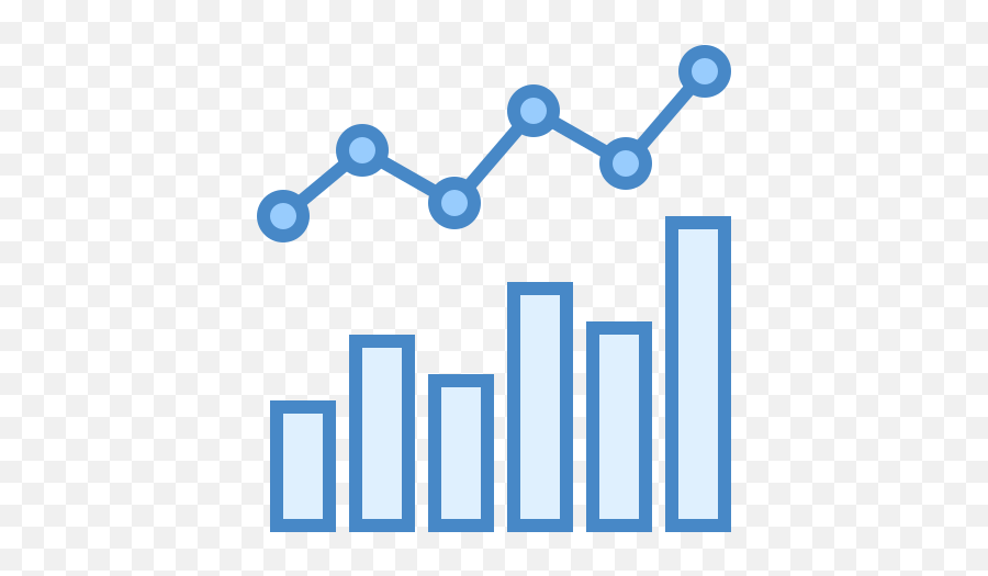 Combo Chart Icon In Blue Ui Style Emoji,Scientist Emoji Combos