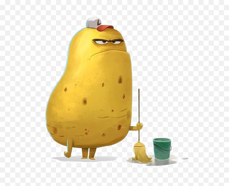 Potato Potatoman Cleaning Sticker By Marina Lindner - Dude Cartoon Character Emoji,Potatoe Emoji