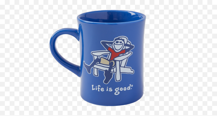 Accessories Adirondack Jake Vintage Diner Mug Life Is Good - Life Is Good Golf Emoji,Guess The Emoji Cup Of Coffee And Dog