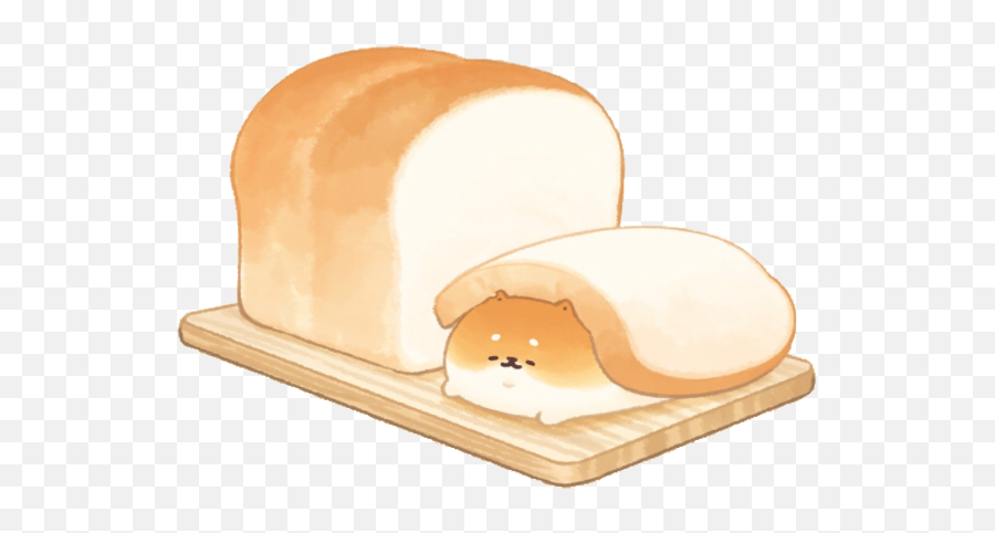 Yeastken Bread Shiba Lazy Sticker By Cottonyeni - Soft Emoji,Bread Loaf Emoji