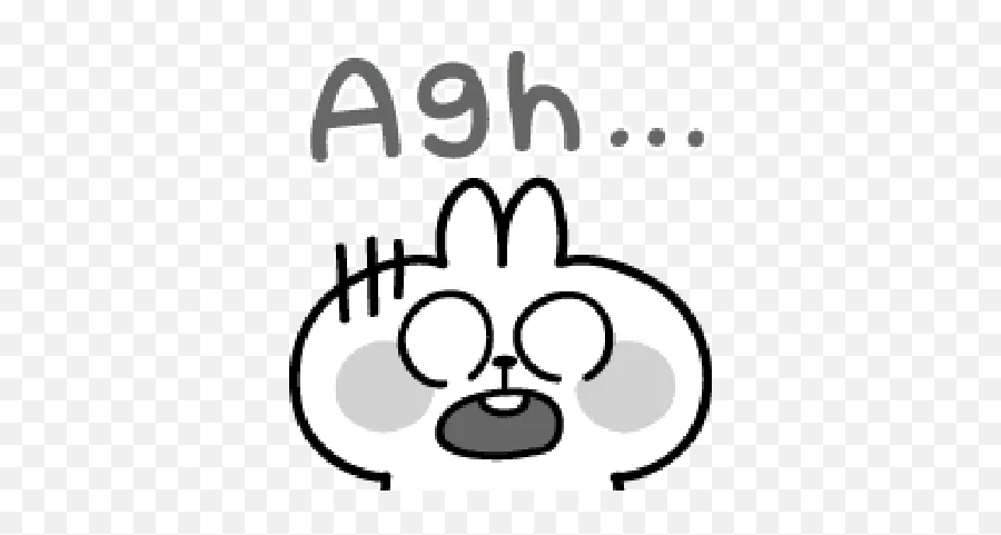 Poiled Rabbit A Word Emoji 2 Whatsapp Stickers - Stickers Cloud Dot,Emoji Word Art
