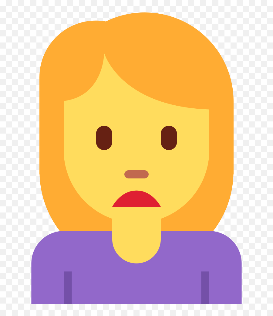 Person Frowning Emoji Meaning With - Woman Frowning Emoji,Frown Emoji