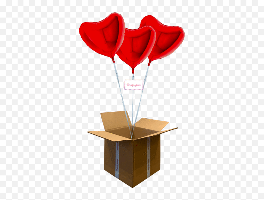 Bouquet De Ballons - Maflybox U2013 Maflybox Cardboard Box Emoji,Emoji Coeur Blanc