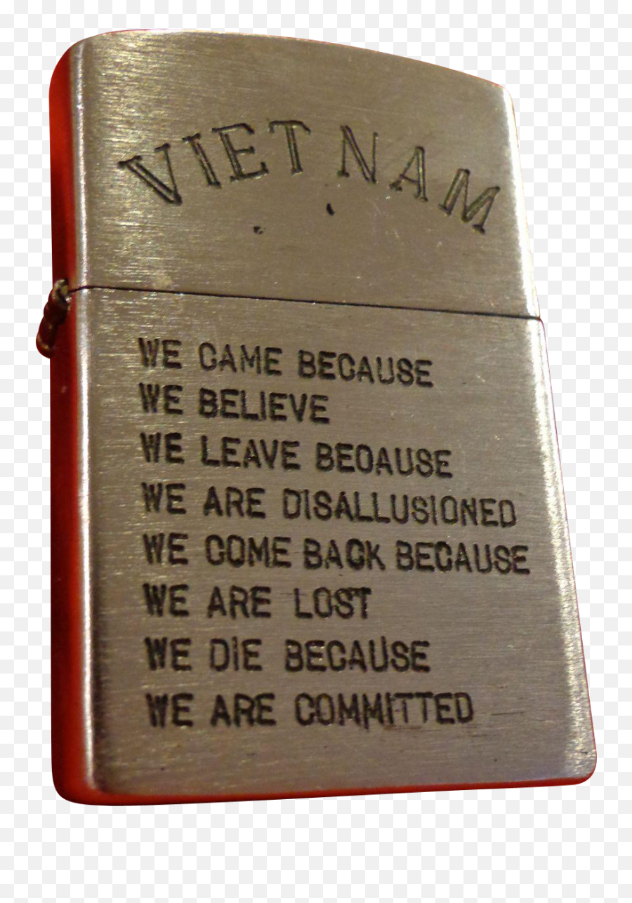 Vietnam Lighter Zippo Lighter - Solid Emoji,Vietnam War Emotions