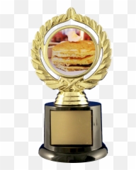 Pancake Trophy On Black Round Base - Trophy Emoji,Emoji Pancake Pan