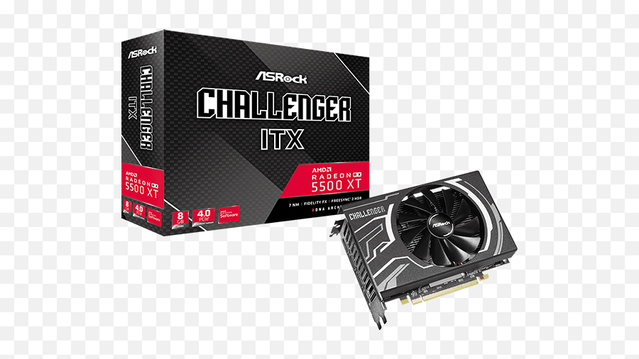 Asrock U003e Amd Radeon Rx 5500 Xt Challenger Itx 8g - Rx 5500 Xt 8 Gb Asrock Emoji,Challenger Is Good Emotion Challenger New Generation