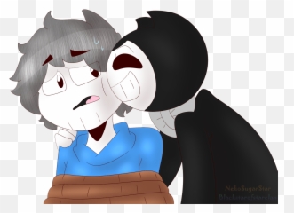 Starpai Bendy And Henry Being Cute - Love Bendy And The Ink Machine Bendy X Henry Emoji,Bendy And The Ink Machine Emotion Faces