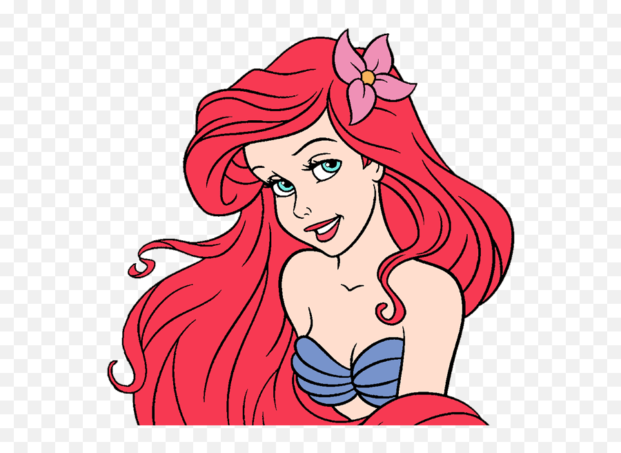 Ariel Little Mermaid Clip Art Free - Ariel Flower In Hair Emoji,Little Mermaid Sketches Ariel Emotions