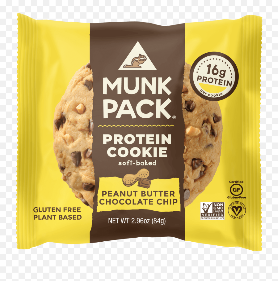 Peanut Butter Chocolate Chip Protein Cookie 12 - Pack Munk Pack Protein Cookie Emoji,Facebook Cookie Emoticon Keys