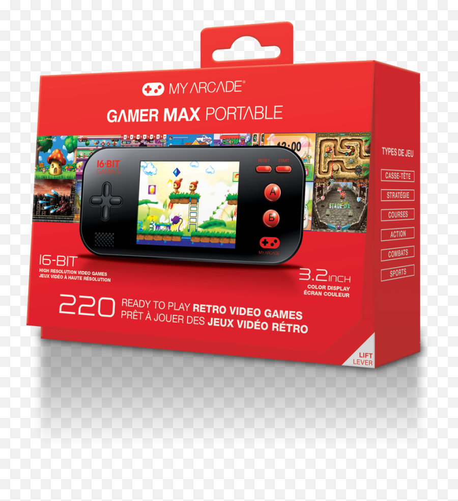 Handheld Games Full Color Display Handheld Gaming System - Gamer Max Portable My Arcade Emoji,Speaker High Volume Emoji