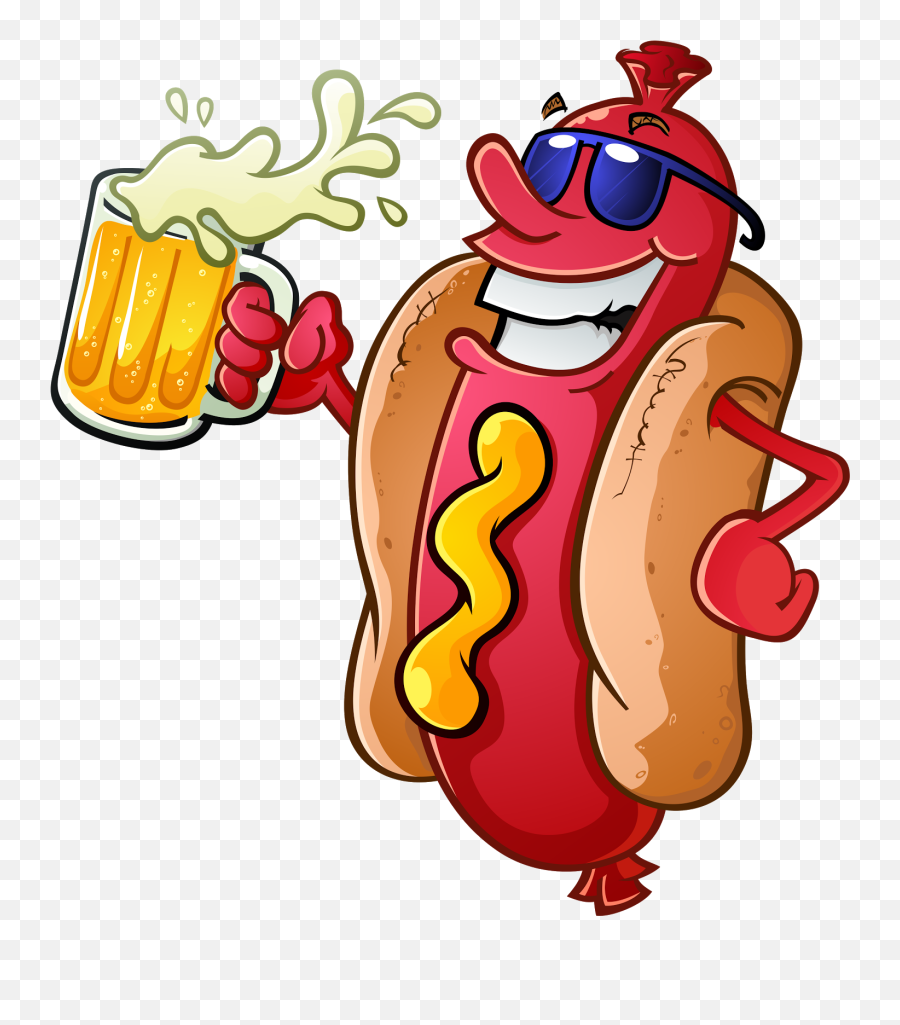 Fork Clipart Hot Dog On Fork Hot Dog - Funny Hot Dog Emoji,Hot Dog Emoji
