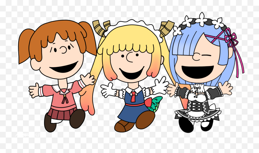 Anime Girls In Peanuts Style Crossover Emoji,Anime Girls Emotion Chart