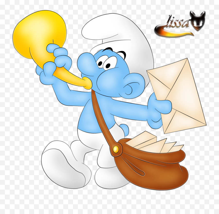 Pitufos Dibujos Animados Papa Pitufo - Clip Art Emoji,Emoticon Metralleta