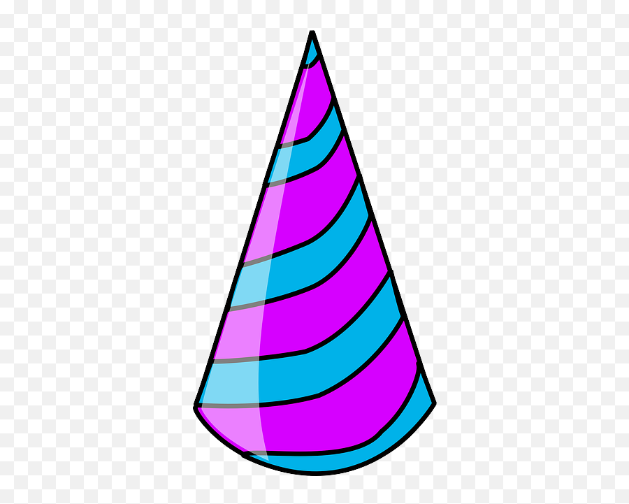 Hat Party Birthday - Purple And Blue Party Hat Emoji,Festa Emotions