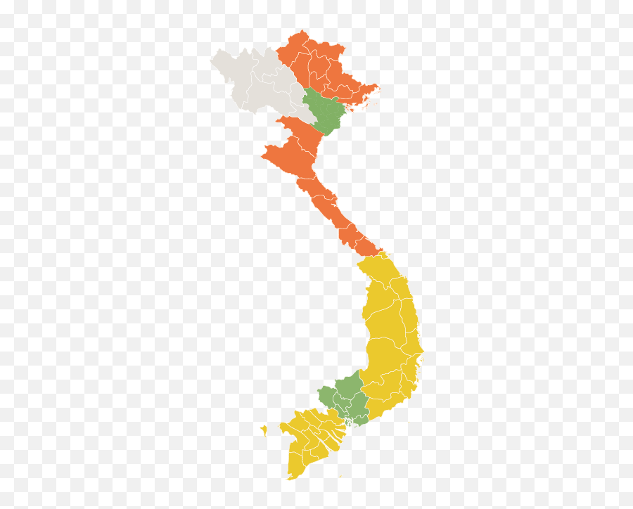 Proficiency By Region And City - North South And Central Vietnam Region Map Png Emoji,Emojis City Map