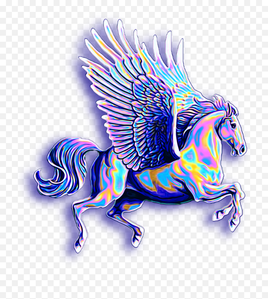 Unicorn Pegasus Flyinghorse Sticker By Dinaaaaaah Emoji,Clip Art Of Horse Emoji