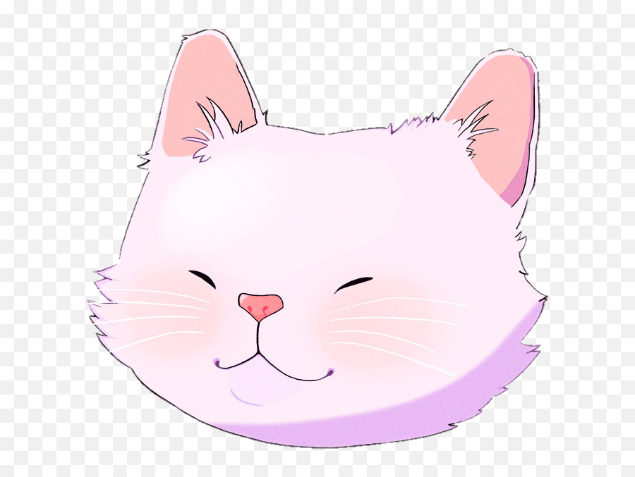 Cute Adorable Cat Kitty Art Sticker By Milkteabish - Soft Emoji,Blushing Cat Emoji