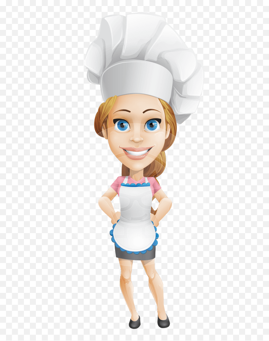 Beautiful Chef Girl Cartoon Vector Character Aka Fleur Detaste Graphicmama Emoji,Chef Emotion