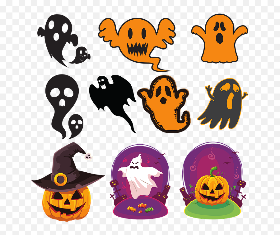 Halloween Pumpkin Ghost - Free Image On Pixabay Emoji,Witch Emoji]