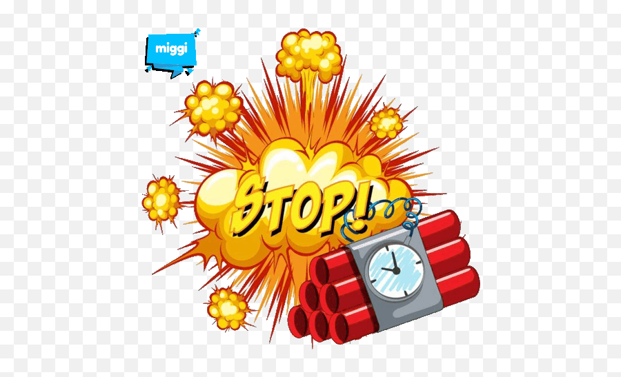Miggi Stop Sticker - Miggi Stop Discover U0026 Share Gifs Emoji,Pow Emoji