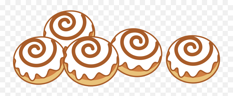 Cinnamon Roll Clipart Black And White - Transparent Background Cinnamon Rolls Clipart Emoji,Cinnamon Bun Emoji