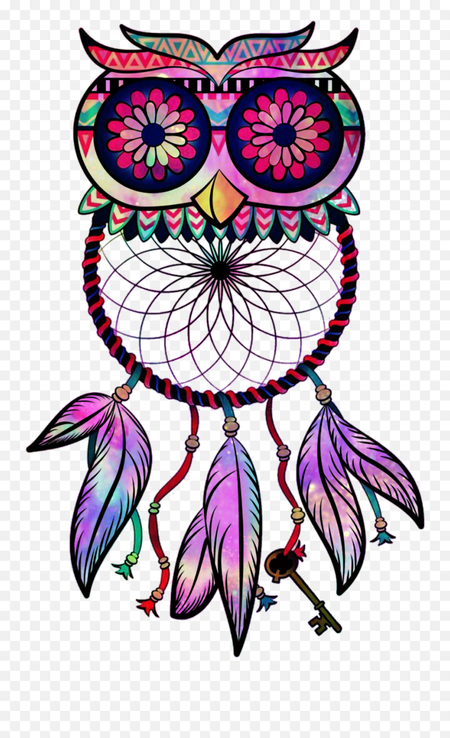 Owl Dreamcatcher Indian Boho Sticker By - Dreamcatcher Emoji,Purple Horned Emoji