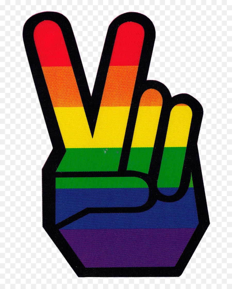 Lbgt Lgbtsupport Lgbtpride Sticker By Emilymay6 - Hand Peace Sign Rainbow Emoji,Gay Symbol Emoji