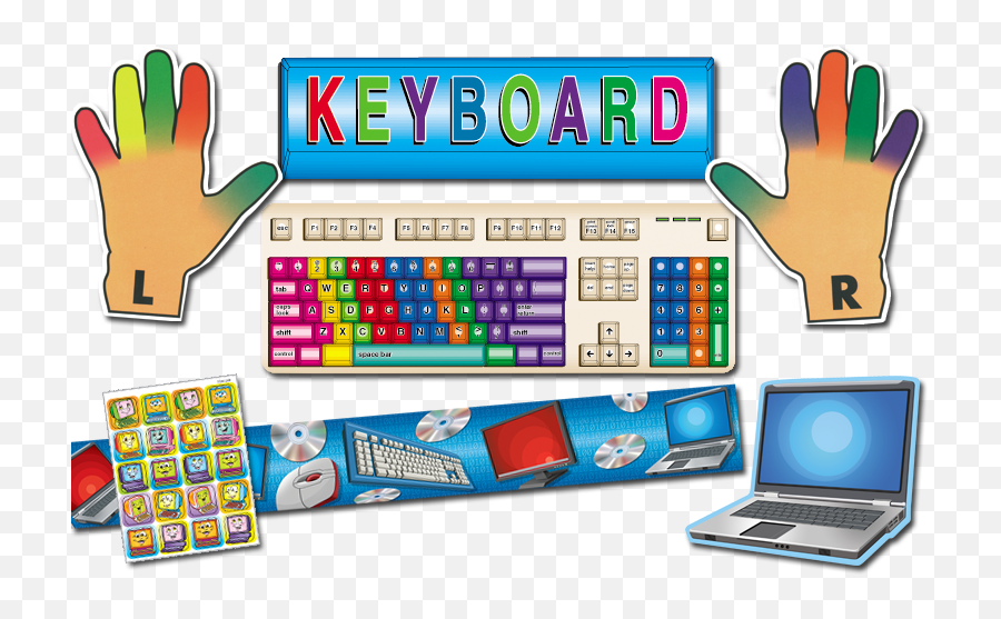 Computer Straight Border Trim Teacher - Office Equipment Emoji,Emoji Teacher Supplies