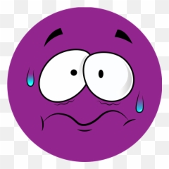 Worry - Bisaya Purple Afraid Face Clipart Emoji,Worried Emoticon