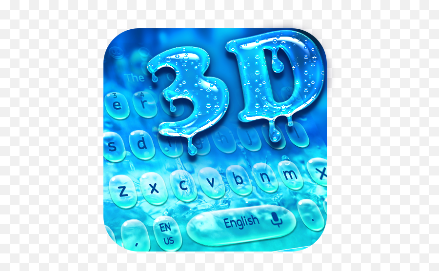 3d Glass Water Keyboard For Android - Download Cafe Bazaar Dot Emoji,Download Emoticons For Aim