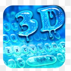 3d Glass Water Keyboard For Android - Download Cafe Bazaar Dot Emoji,Download Emoticons For Aim