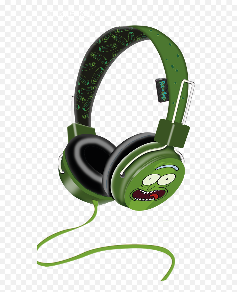 Mic Emoji - Rick And Morty Headphone With Mic Image Png Audifonos Con Dibujos De Rick And Morty,Headphone Emoji Png