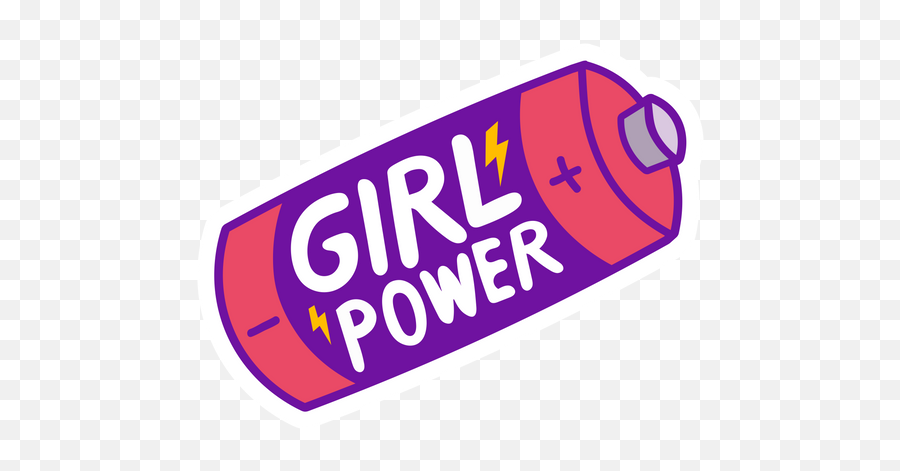 Girl Power Battery Sticker - Sticker Mania Language Emoji,Battery Emoji