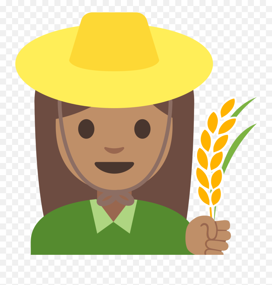 Fileemoji U1f469 1f3fd 200d 1f33esvg - Wikimedia Commons Google Emoji Farmer,Cowboy Emoji